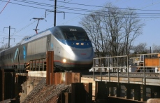 train passing bridge